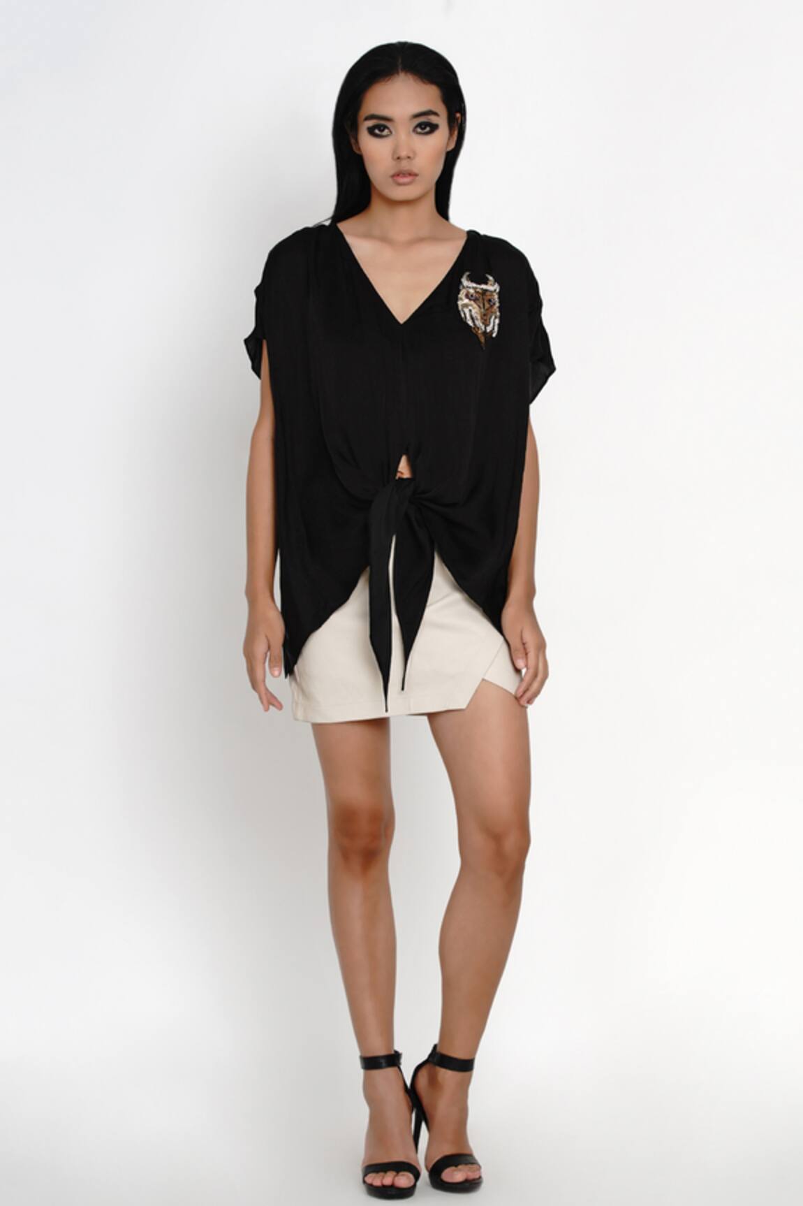 Angry Owl Knotted Top