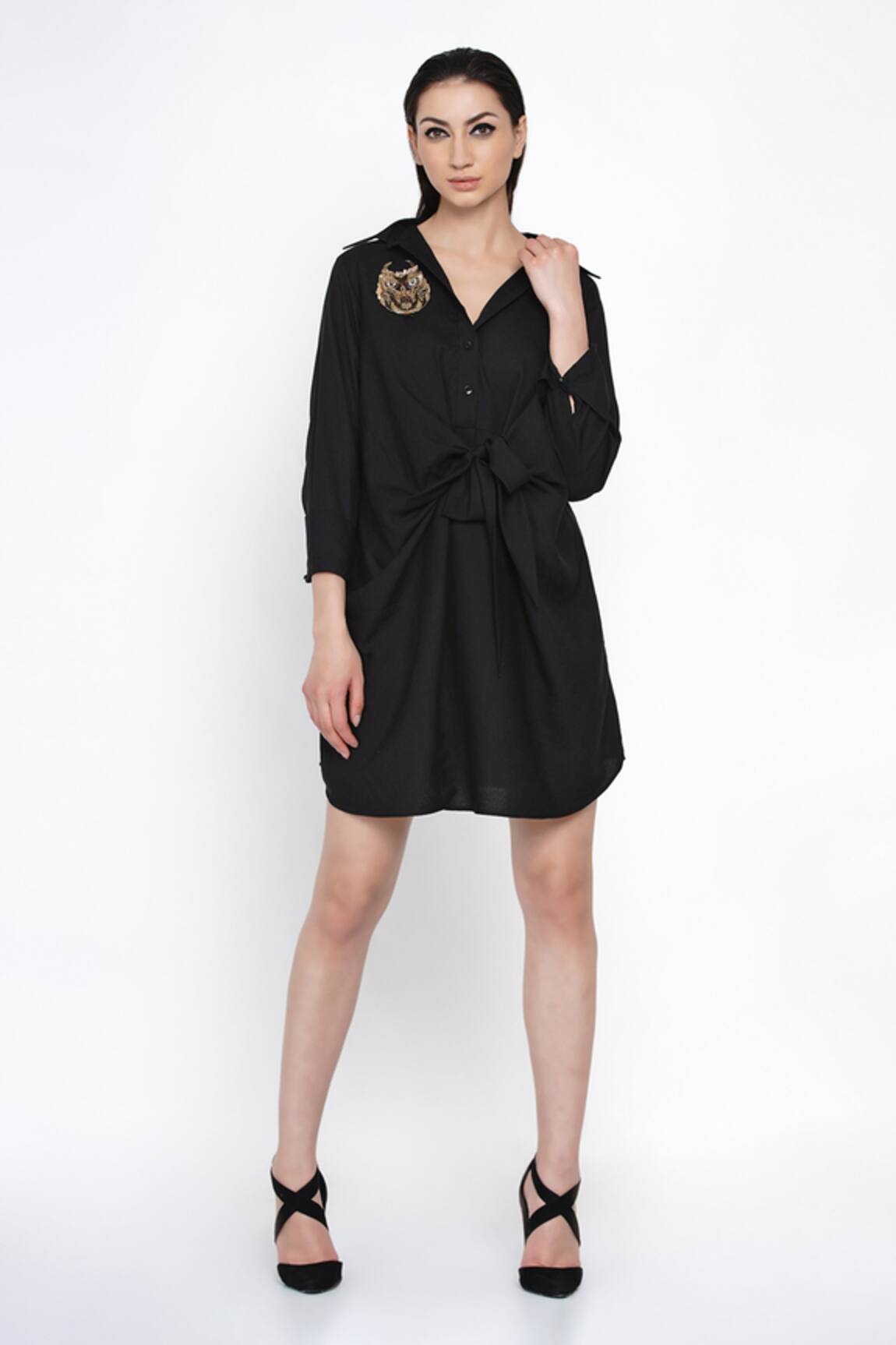 Angry Owl Tie Up Dress 