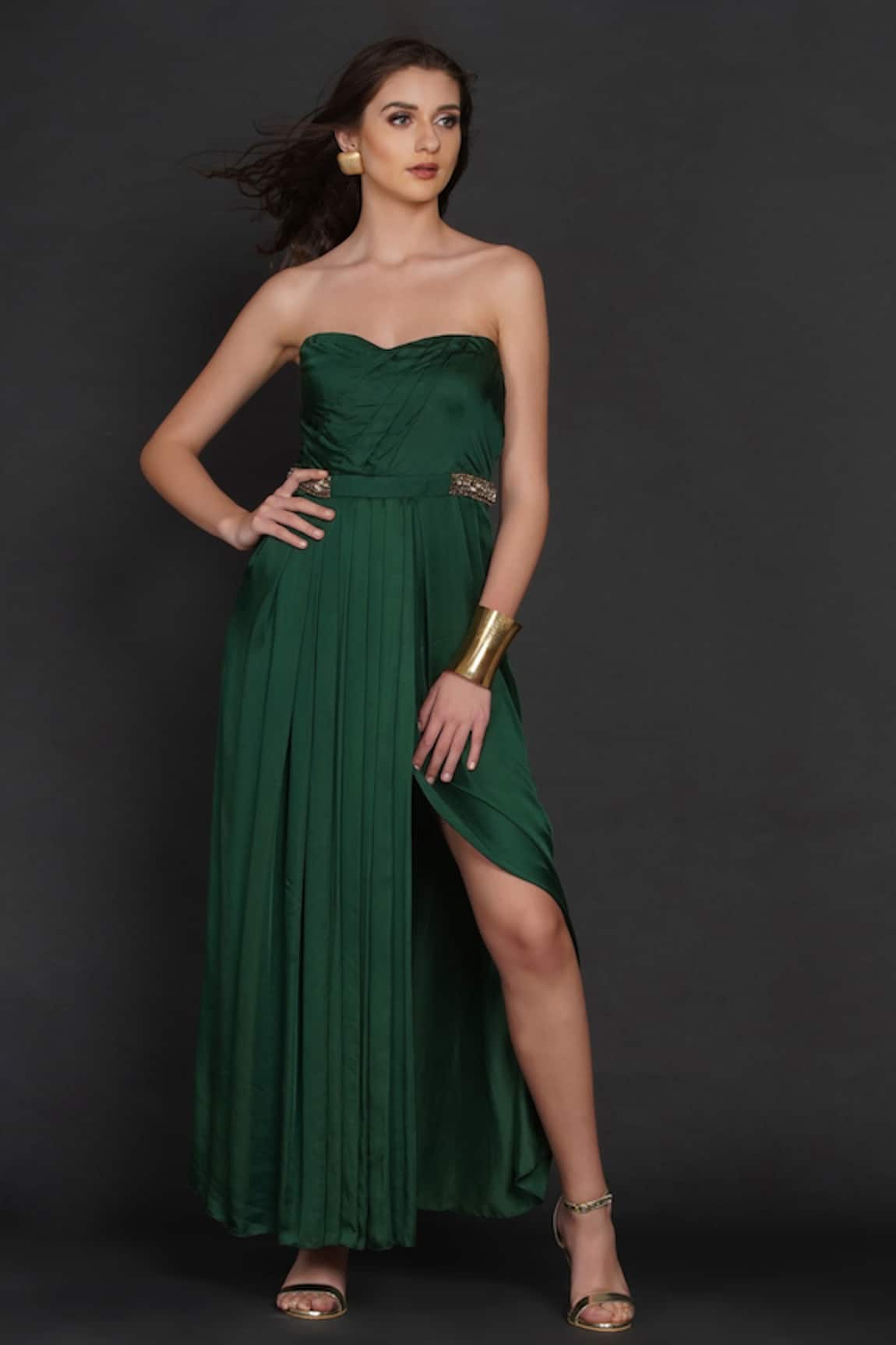 Angry Owl Pleated Tube Gown