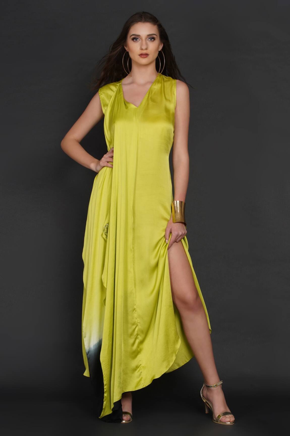 Angry Owl Pleated Draped Dress