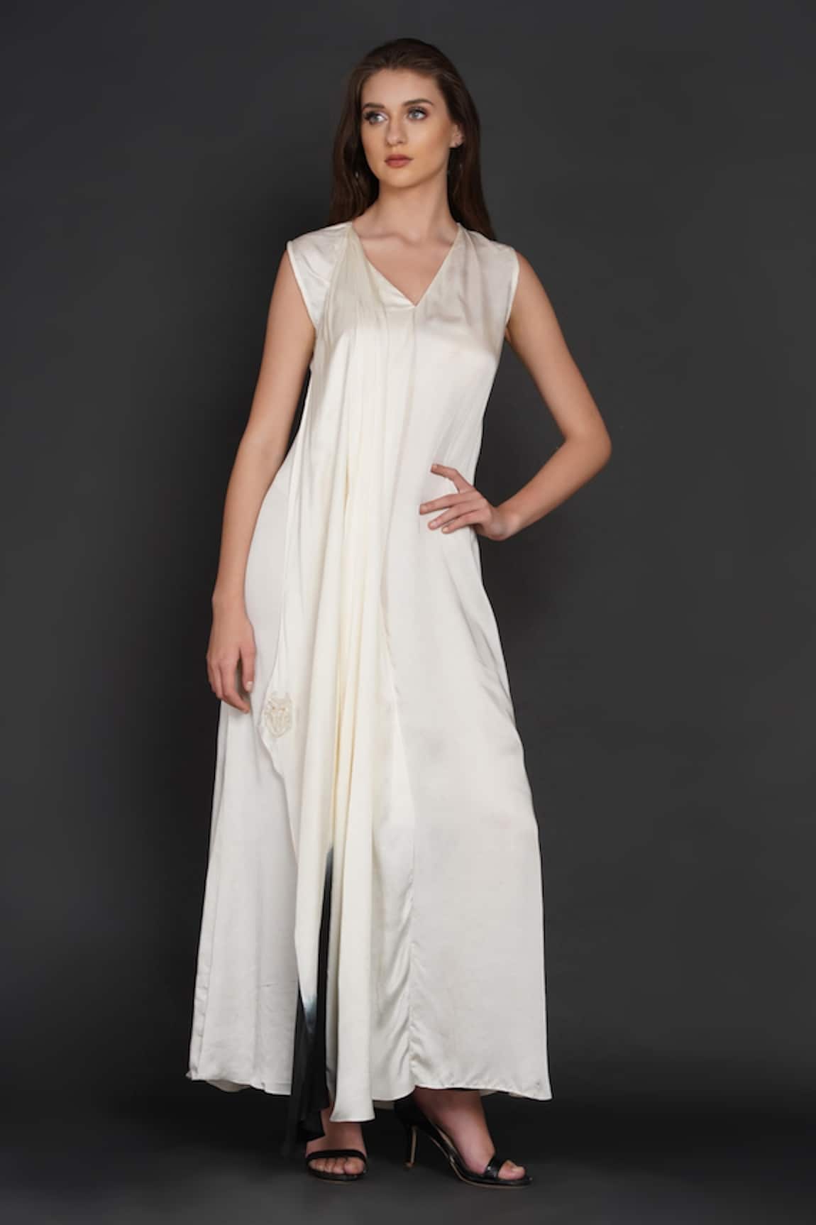 Angry Owl Pleated Draped Dress