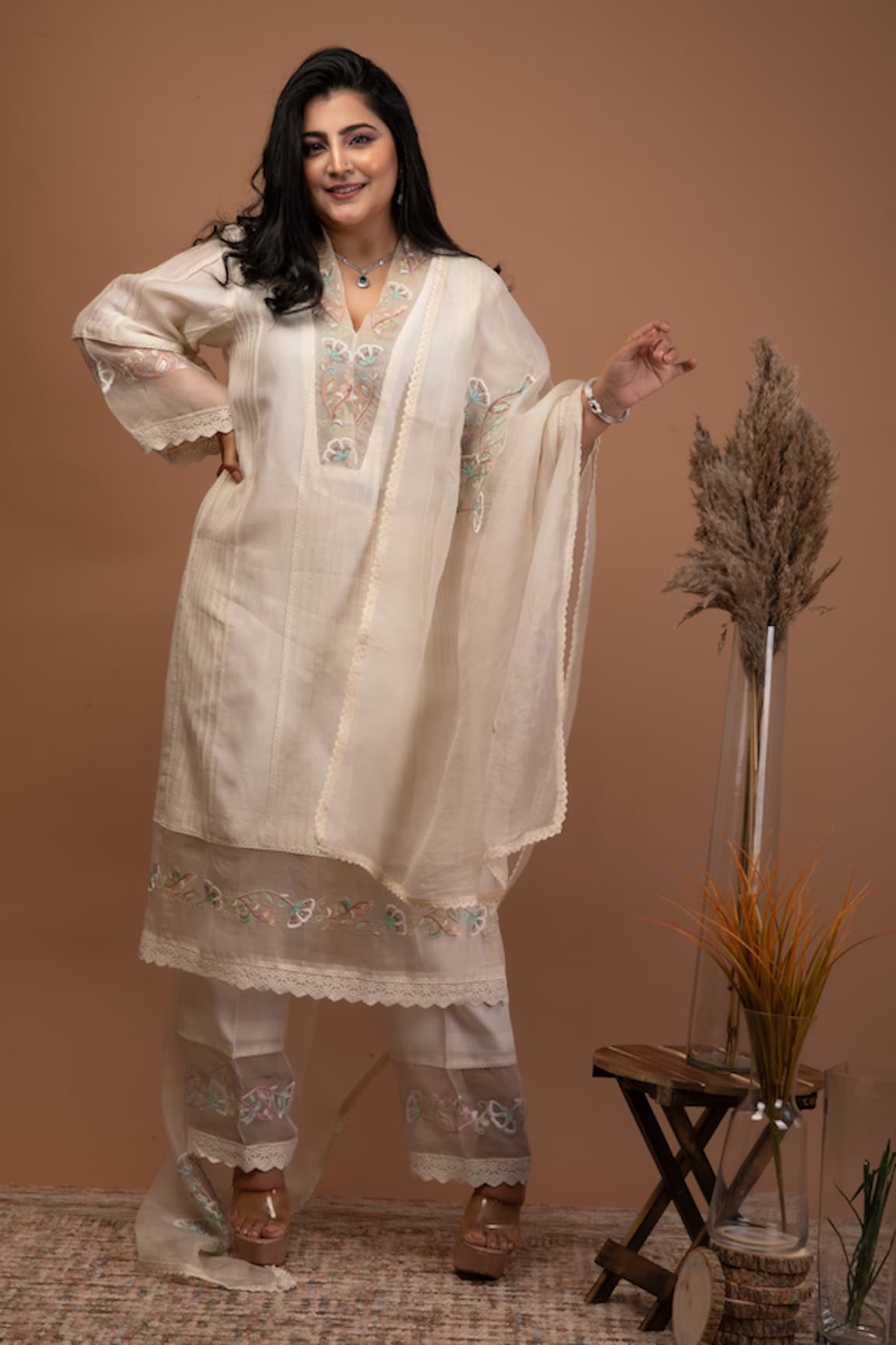 Anushka Repswal - Sewing Love Chanderi Embroidered Kurta Set