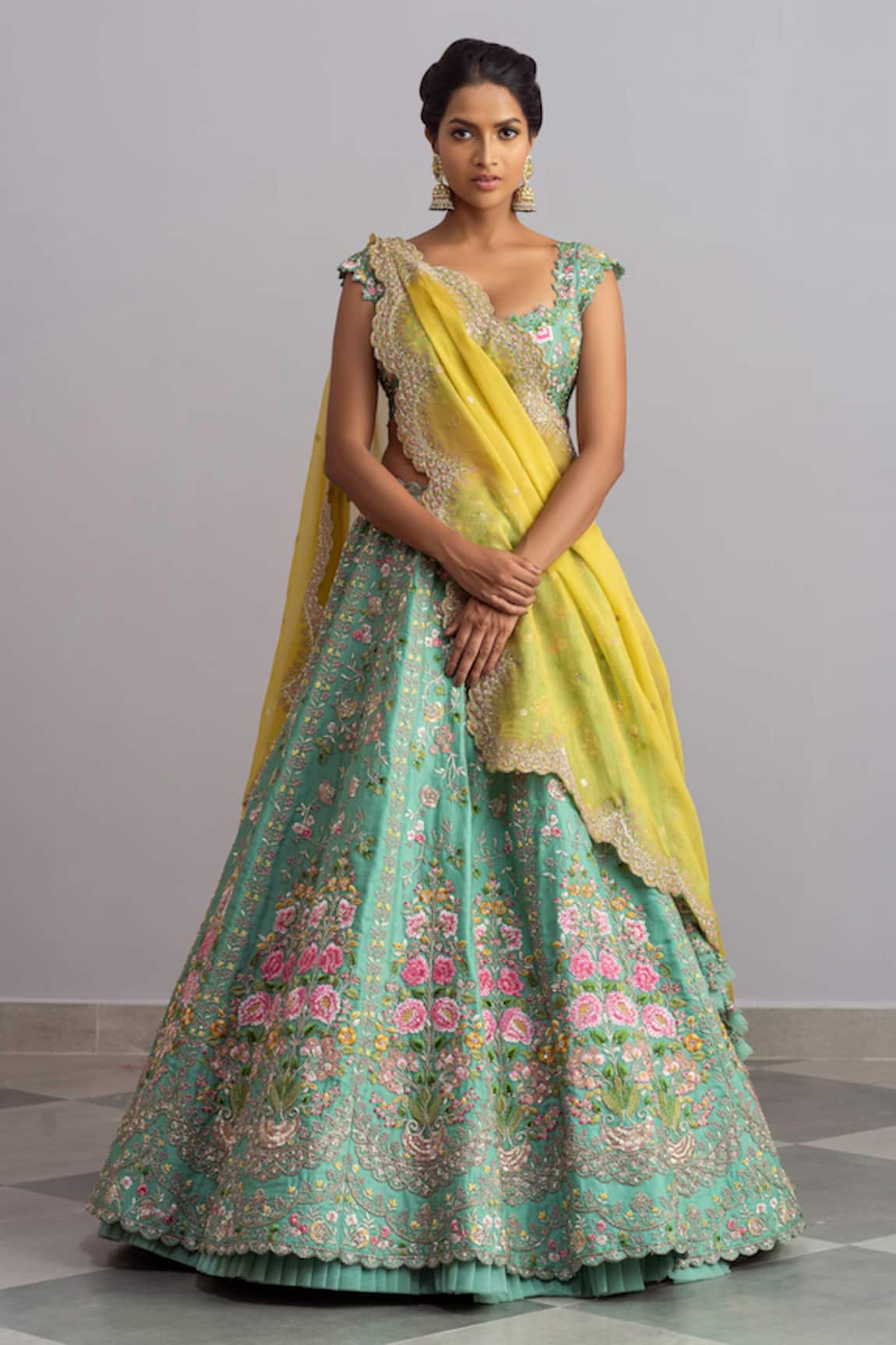 Anushree Reddy Naayaab Organza Bridal Lehenga Set 