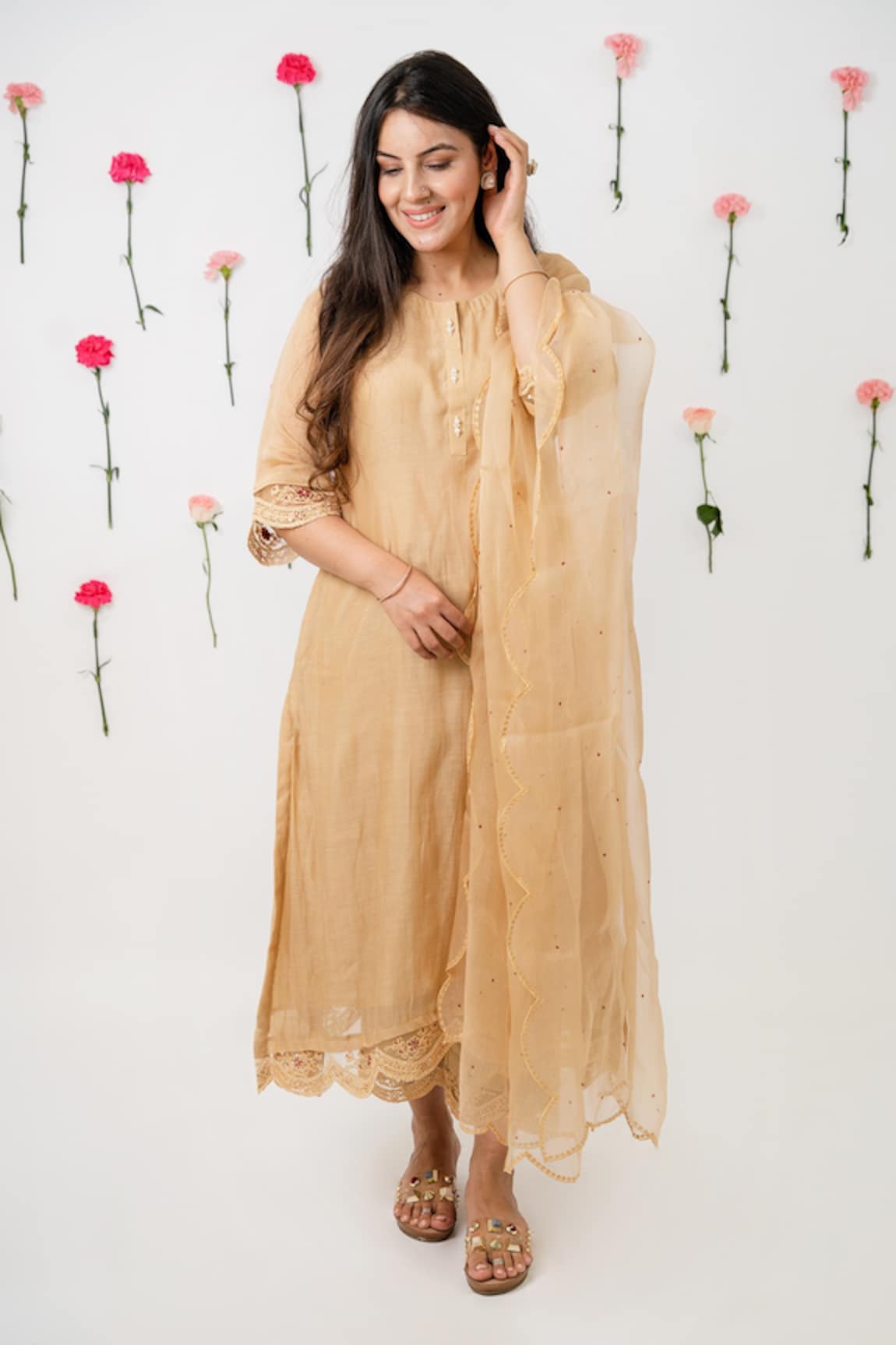 Anushka Repswal - Sewing Love Chanderi Embroidered Kurta Set