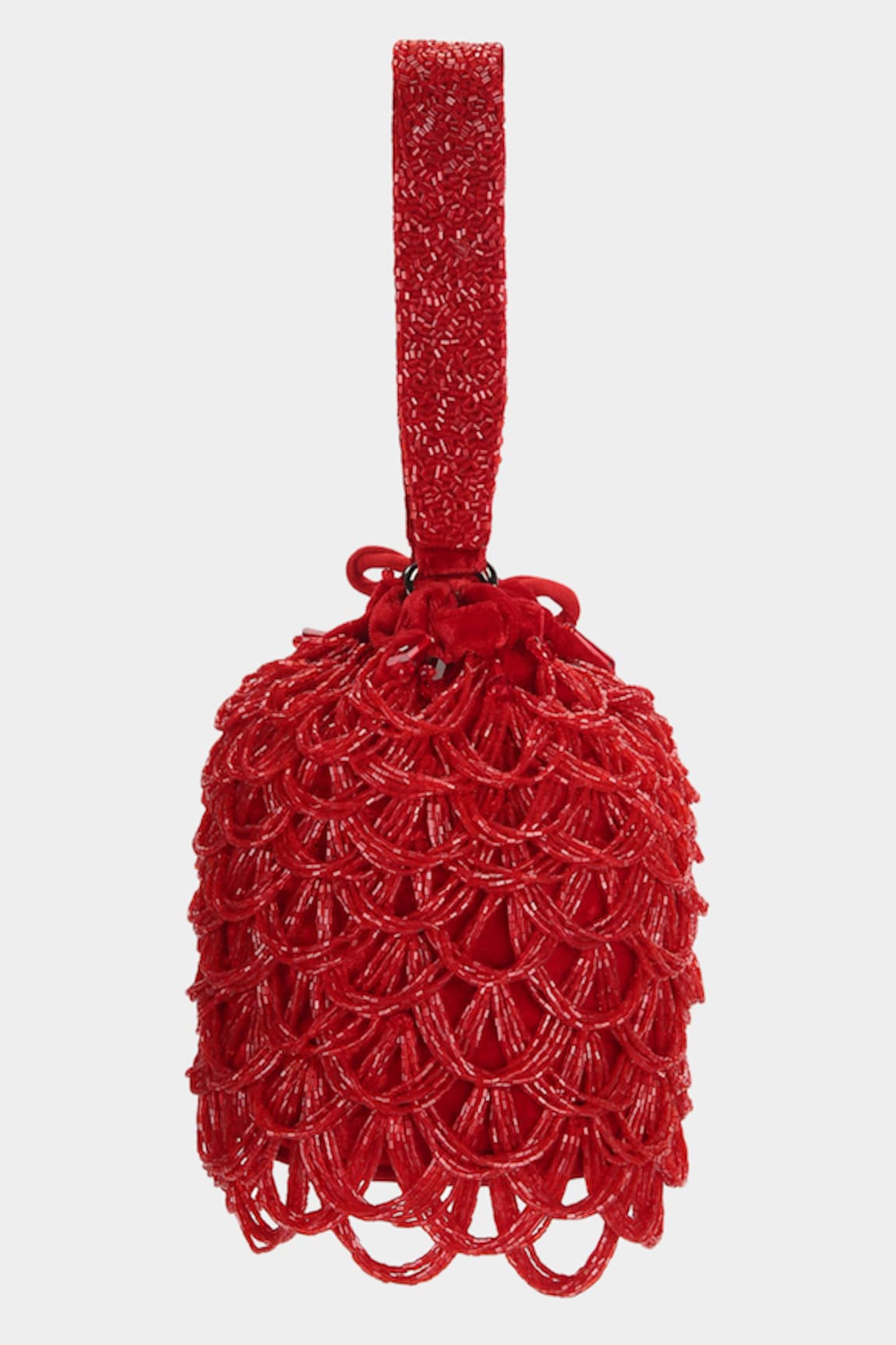 Aanchal Sayal  Embellished Velvet Bucket Bag