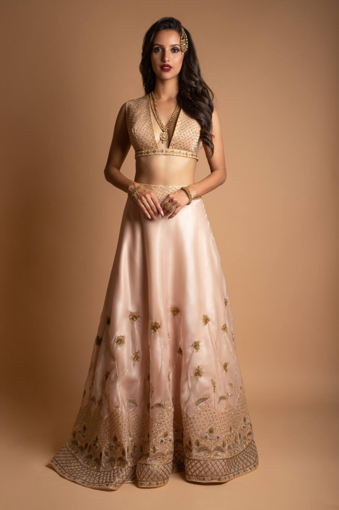 Asra Embroidered Lehenga & Choli Set 