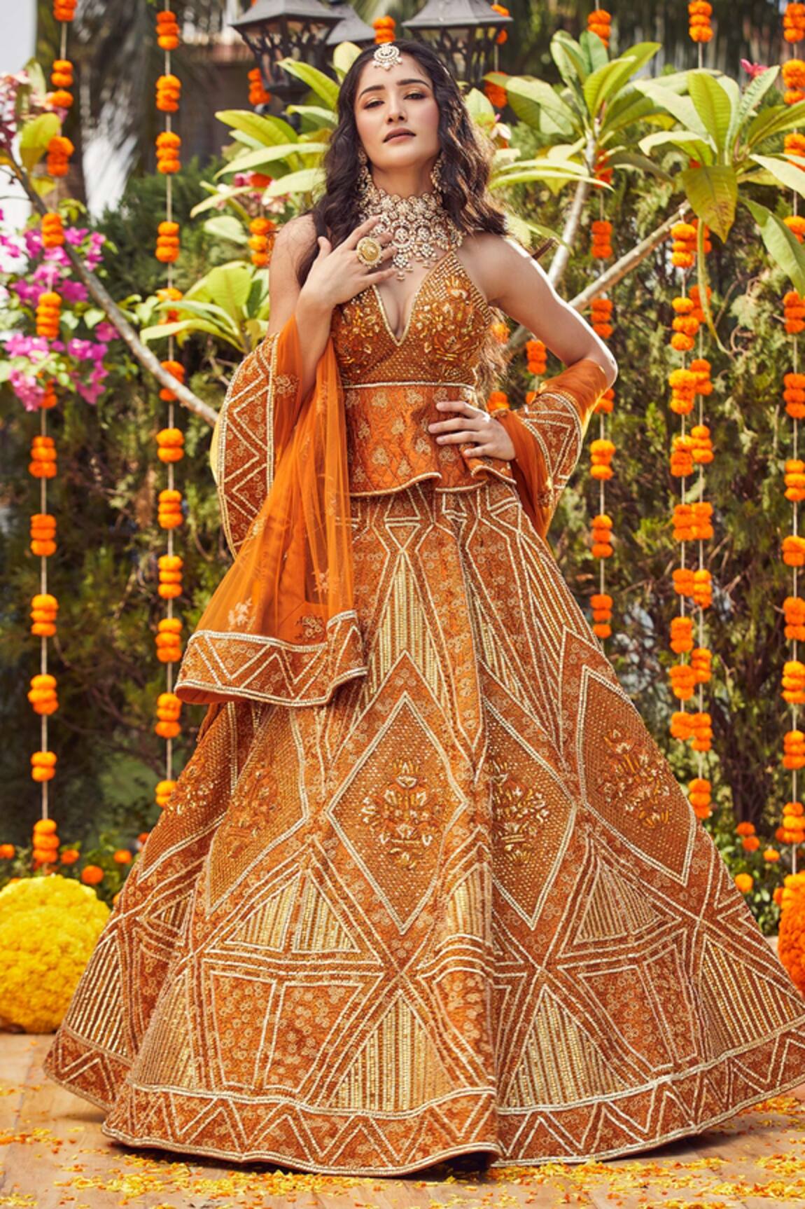 Asra Embroidered Peplum Choli Lehenga Set 