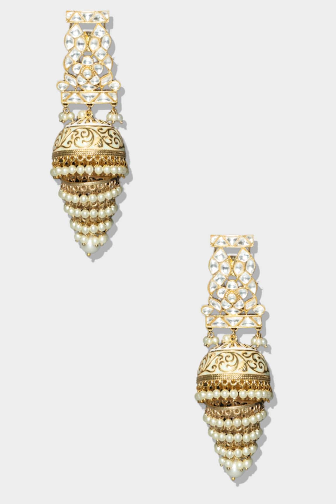 Auraa Trends Kundan Jhumkas 
