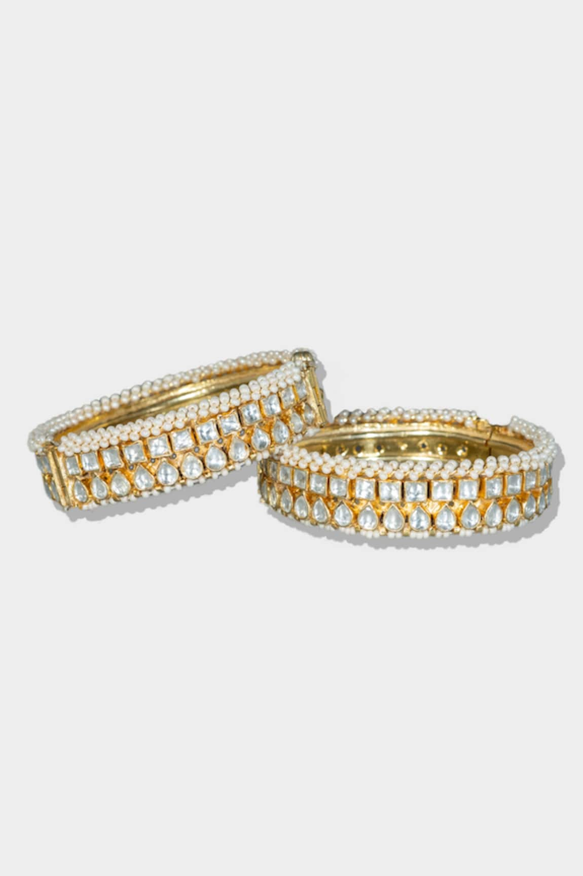 Auraa Trends Kundan Bangles Set of 2