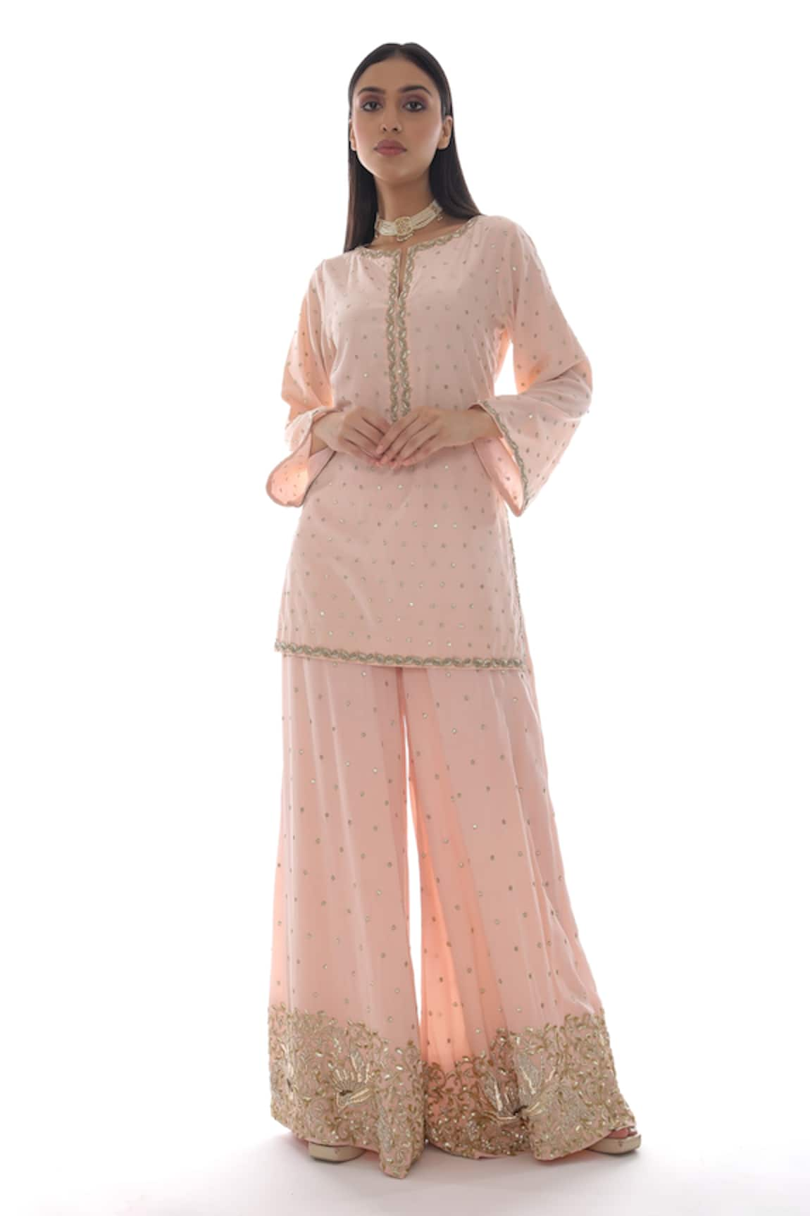 Pooja Rajpal Jaggi Embroidered Kurta & Palazzo Set