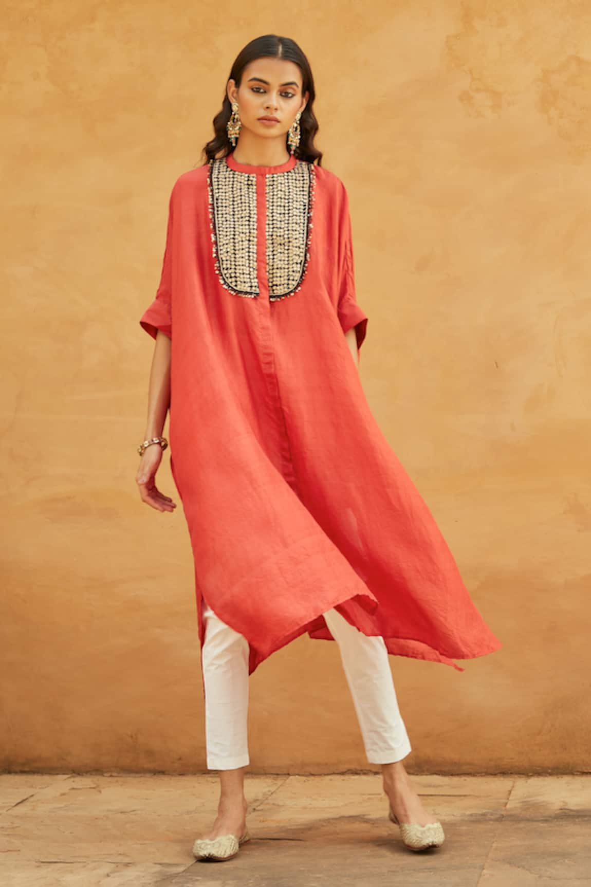 Avacara Silk Kaftan & Pant Set