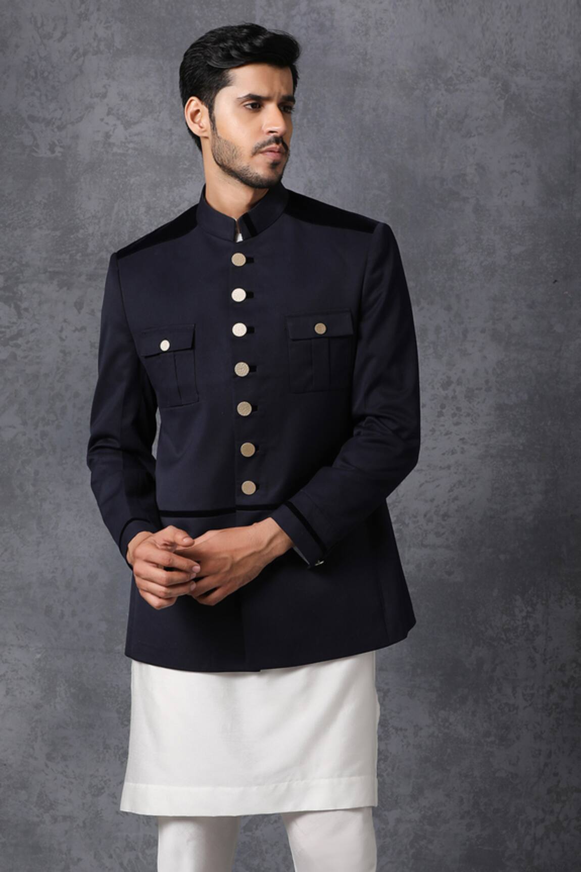 Ankit V Kapoor Button Down Bandhgala 