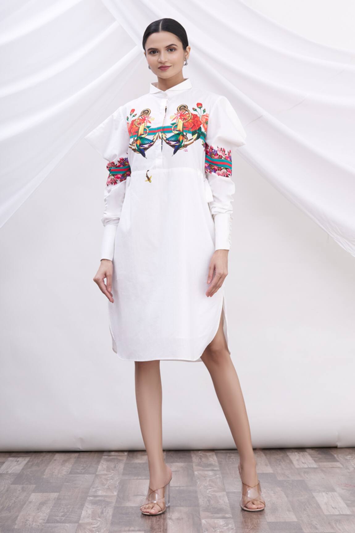 MR. Ajay Kumar Cotton Printed Shirt Dress