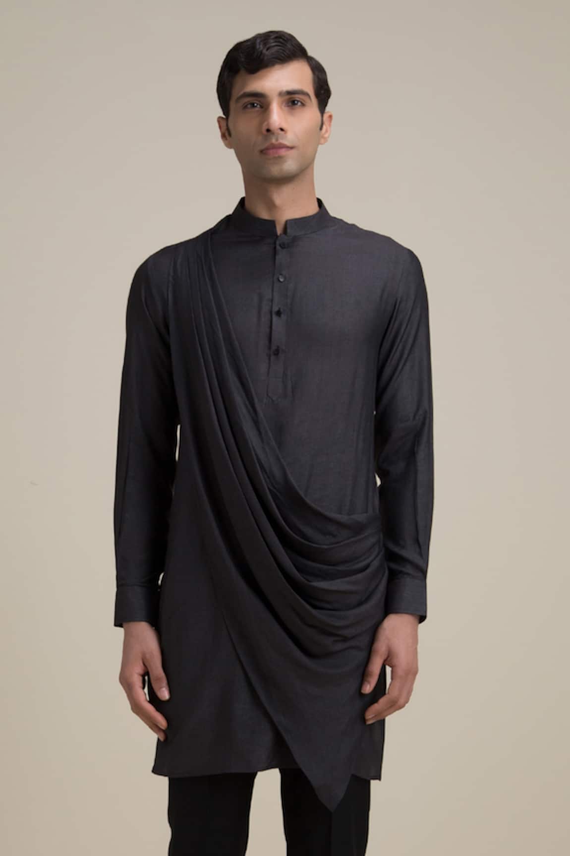 Philocaly Silk Draped Kurta 
