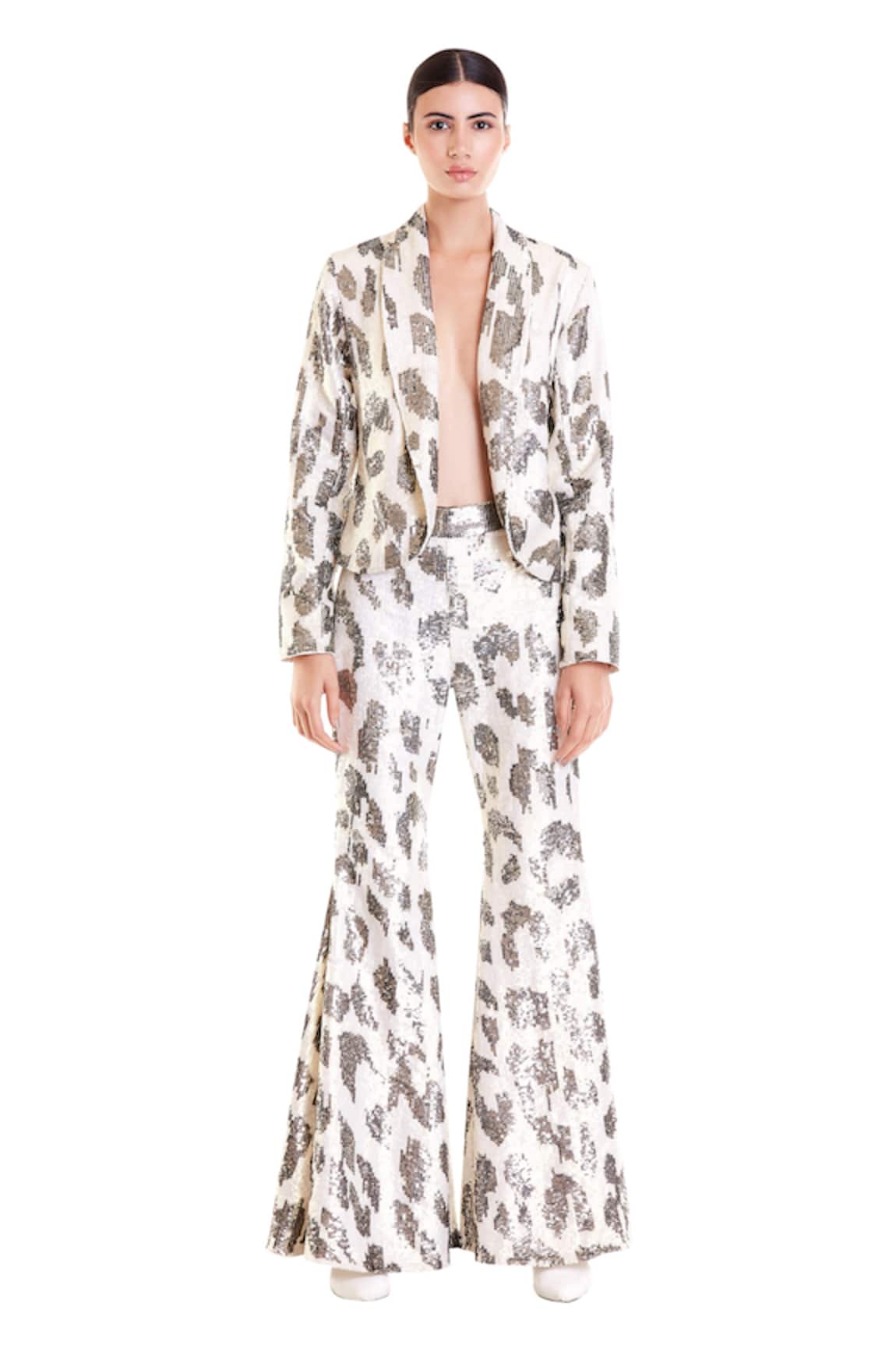 Siddartha Tytler Embellished Blazer Set