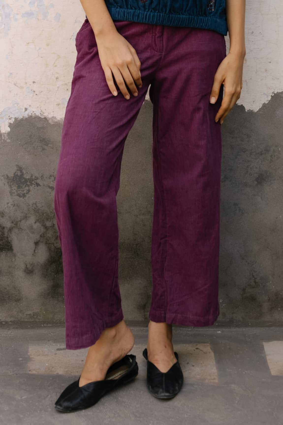 Purple Needlecord Trousers  Mens Country Clothing  Cordings US