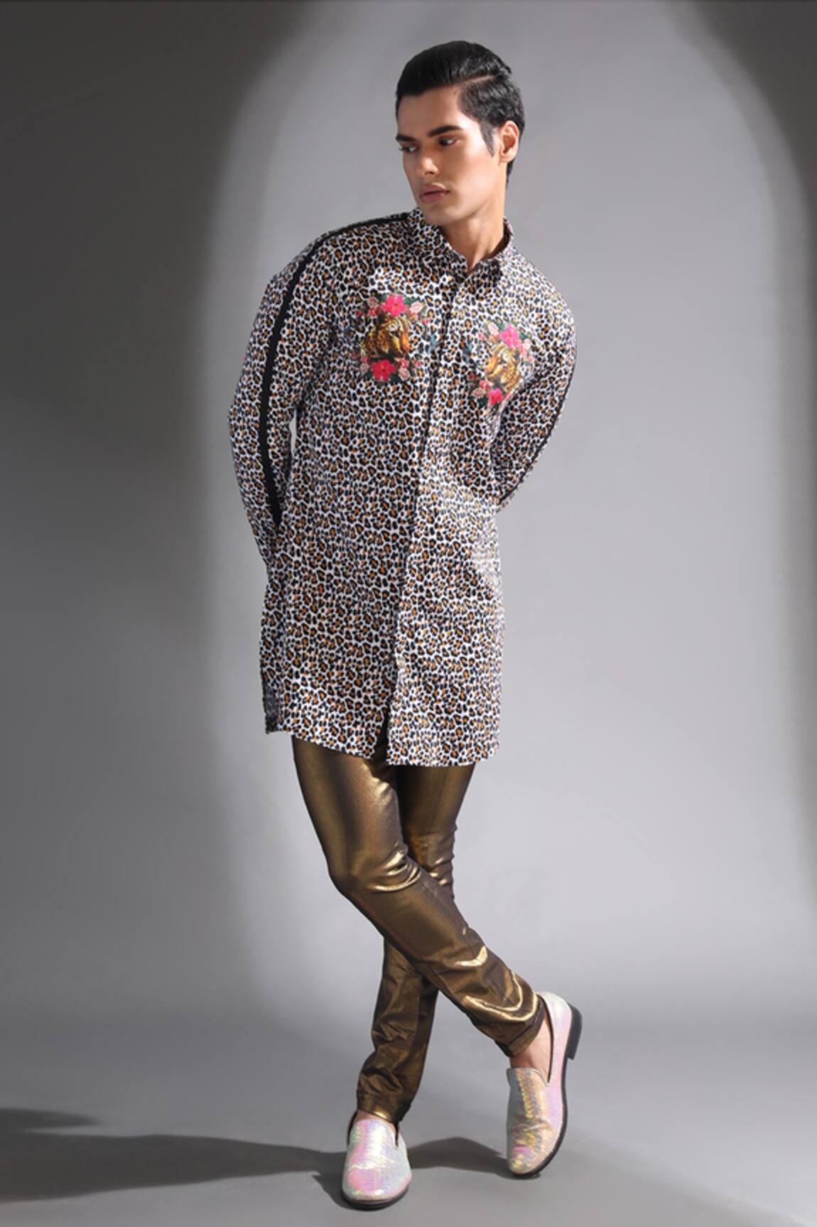 Mr. Ajay Kumar Leopard Print Kurta