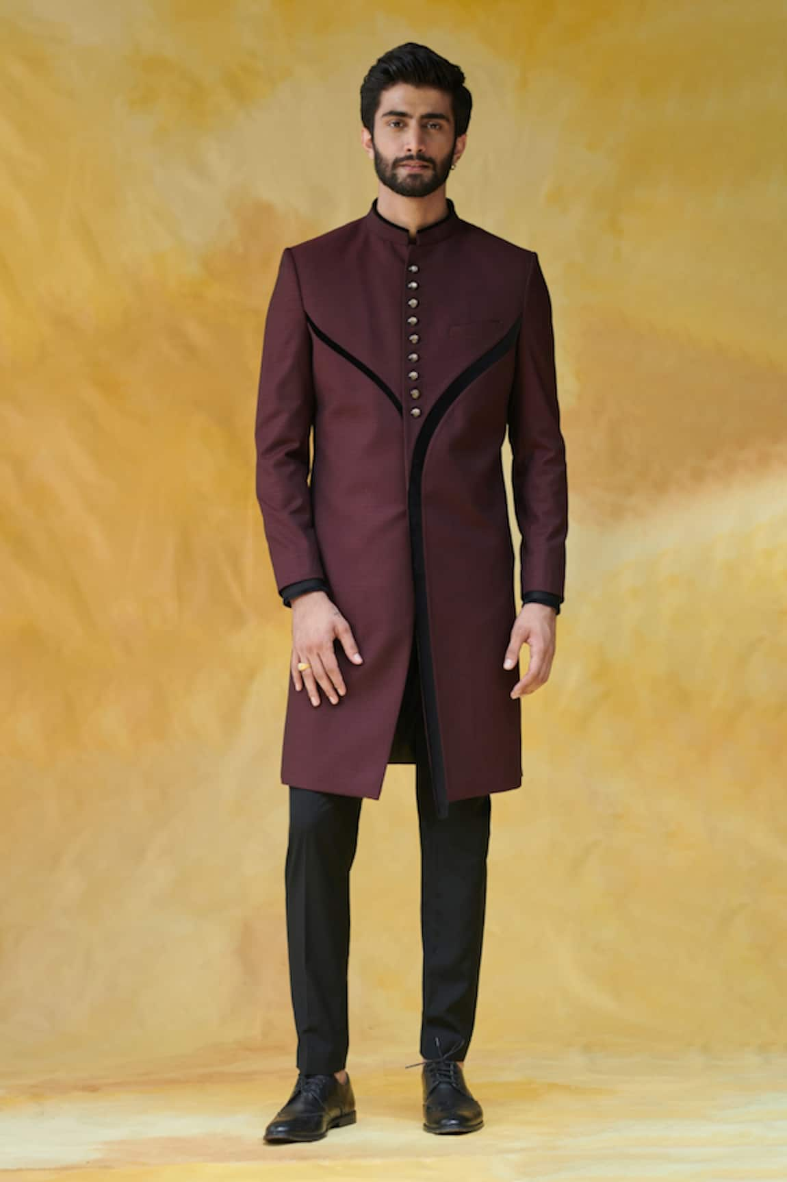 Philocaly Arc Textured Sherwani