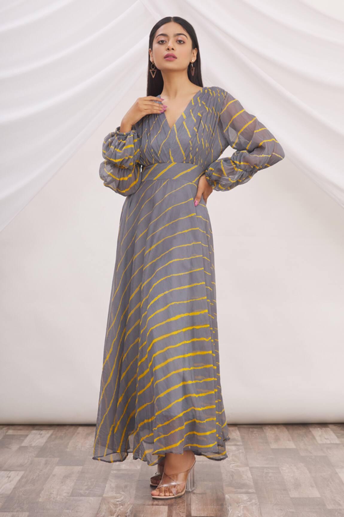 Samyukta Singhania Tie & Dye Leheriya Dress 