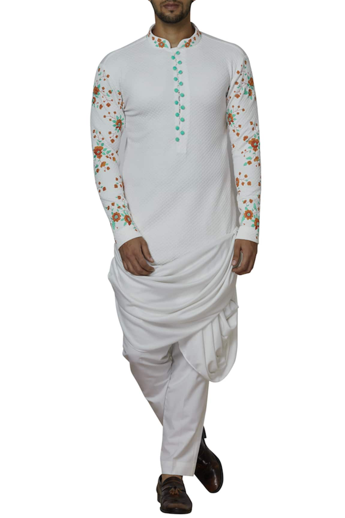 SOL by Piyush Dedhia Cowl Draped Kurta Set