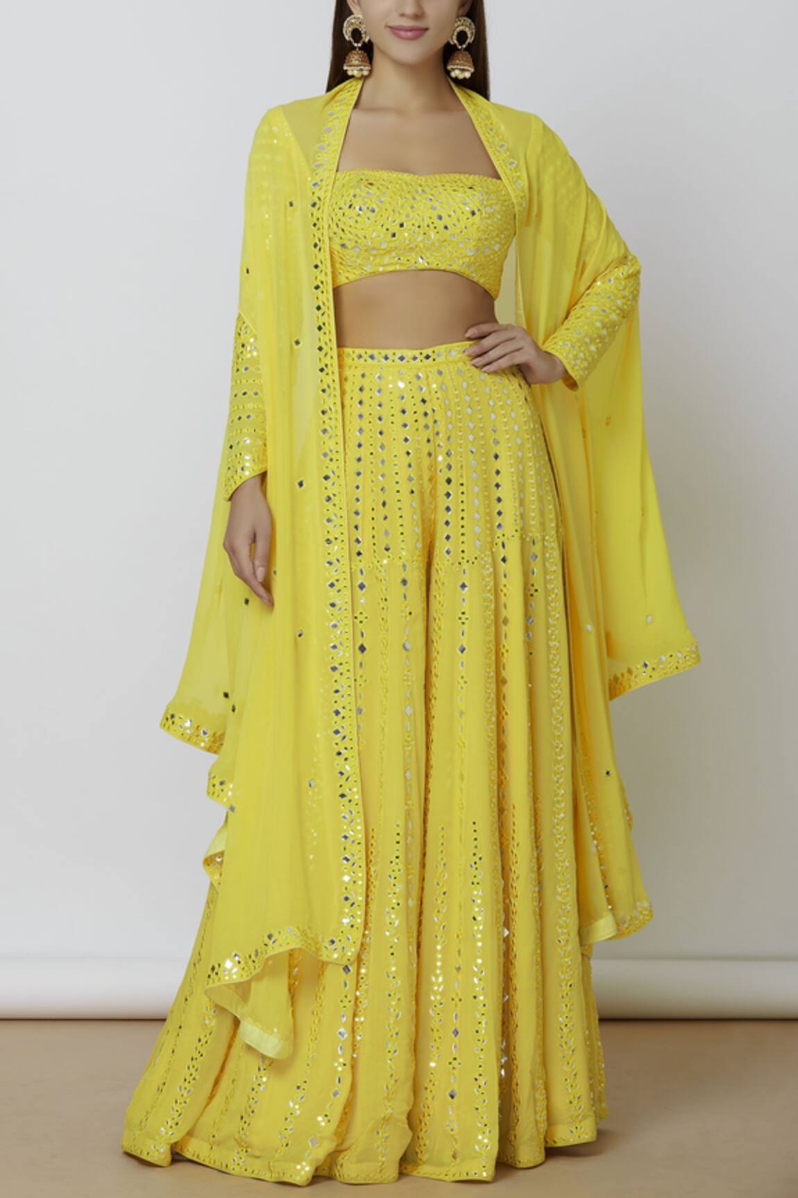 Tamanna Punjabi Kapoor Embroidered Blouse Palazzo Set 