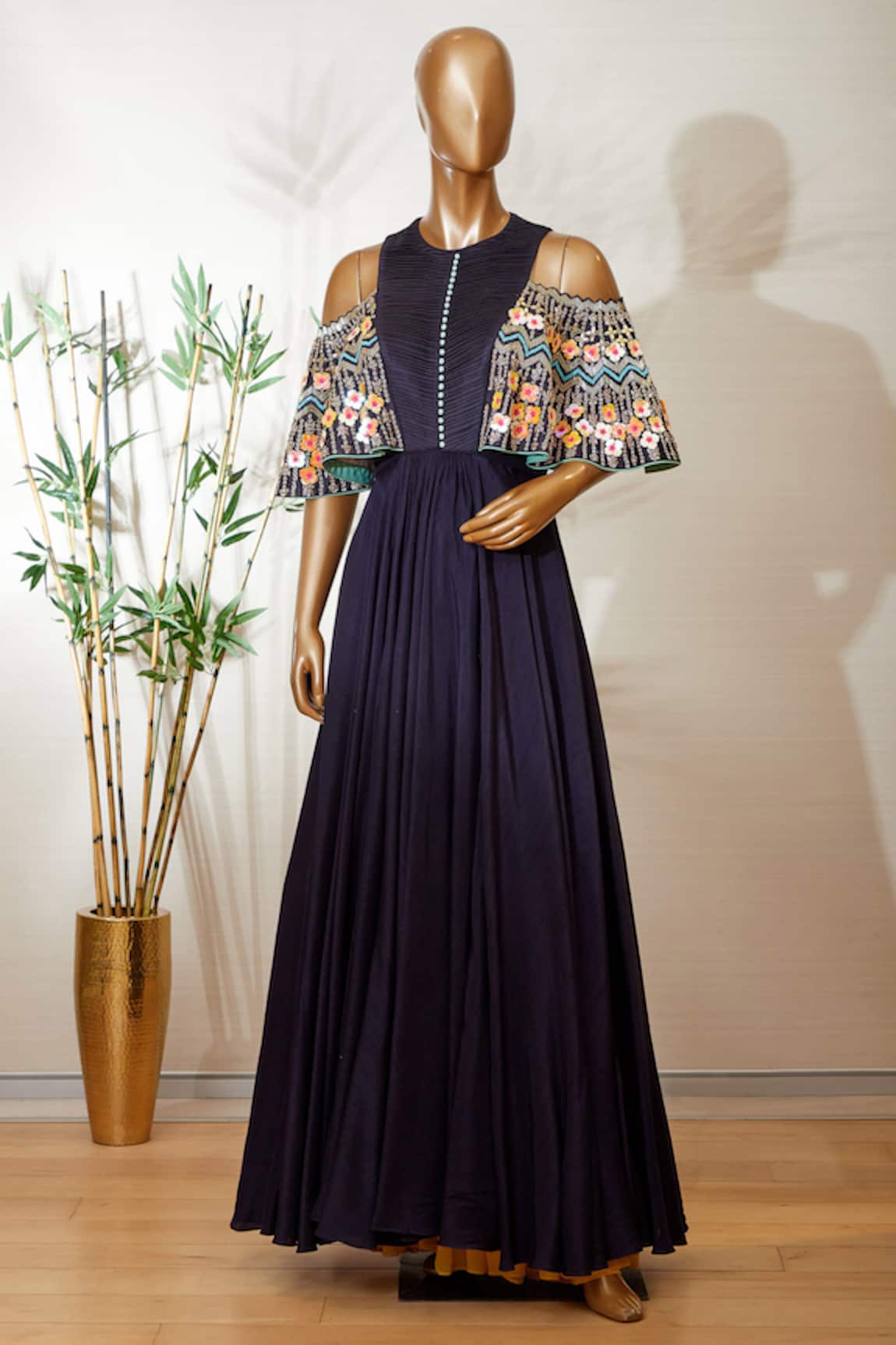 Dinesh Malkani Embroidered Gown