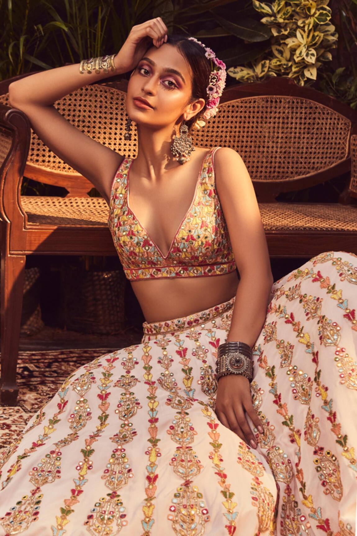 Tamanna Punjabi Kapoor Mirror Embellished Bridal Lehenga Set