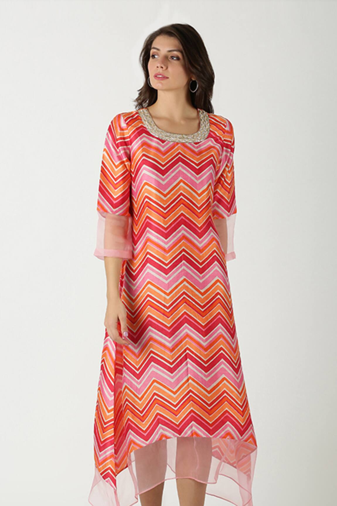 Archana Shah Printed Silk Kurta 
