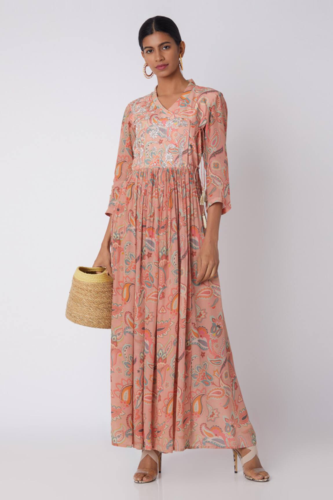 Archana Shah Printed Wrap Dress