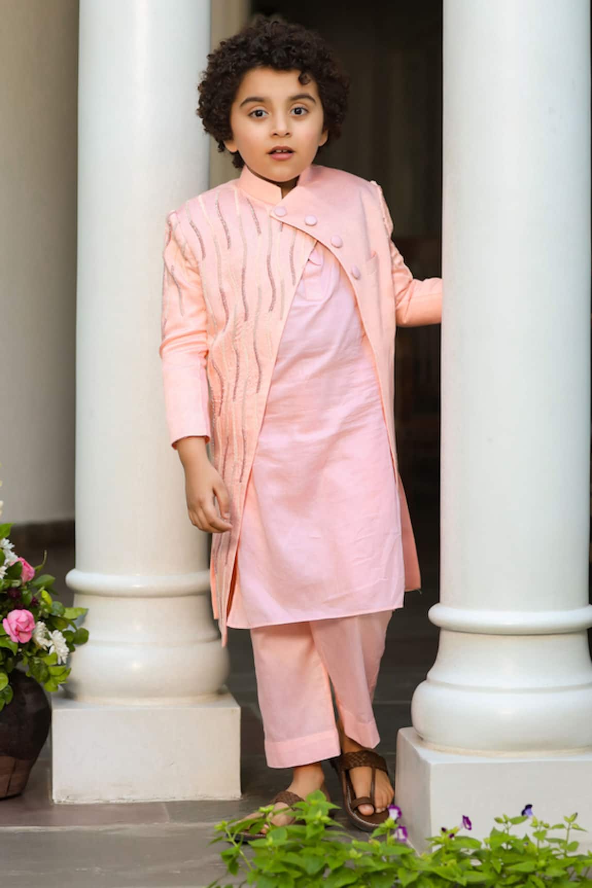 Littleens Shabab Jacket & Kurta Set 