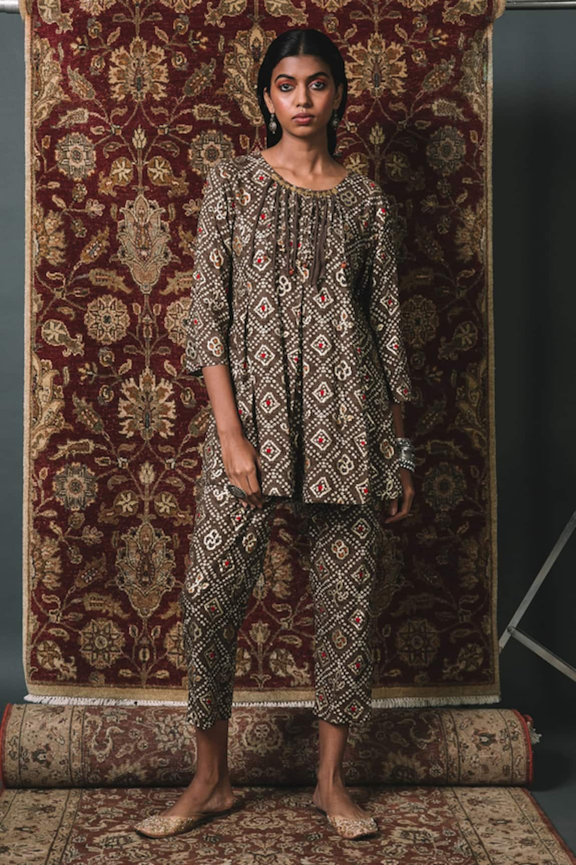 Sonam Luthria Box Pleated Kurta & Pant Set