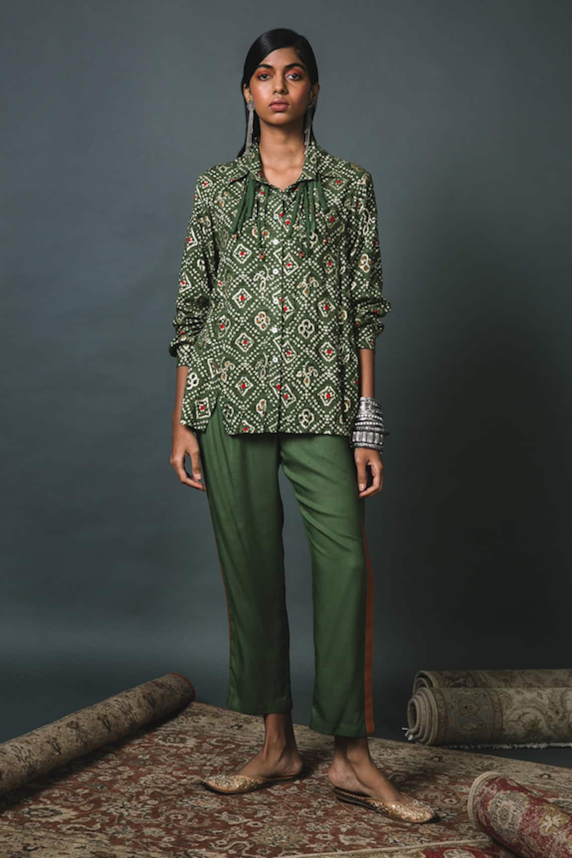 Sonam Luthria Bandhani Print Shirt & Pant Set