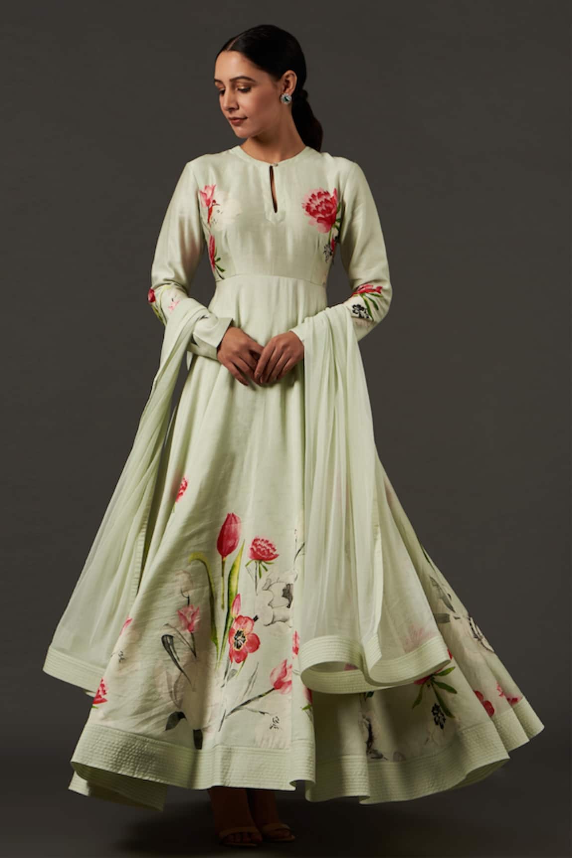 Balance By Rohit Bal Floral Print Anarkali Set