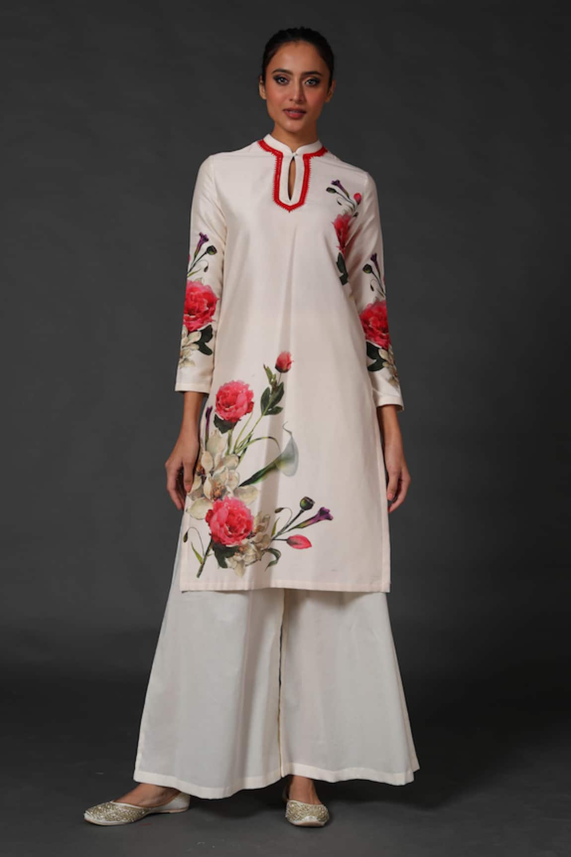 Balance By Rohit Bal Chanderi Printed Kurta & Palazzo Set