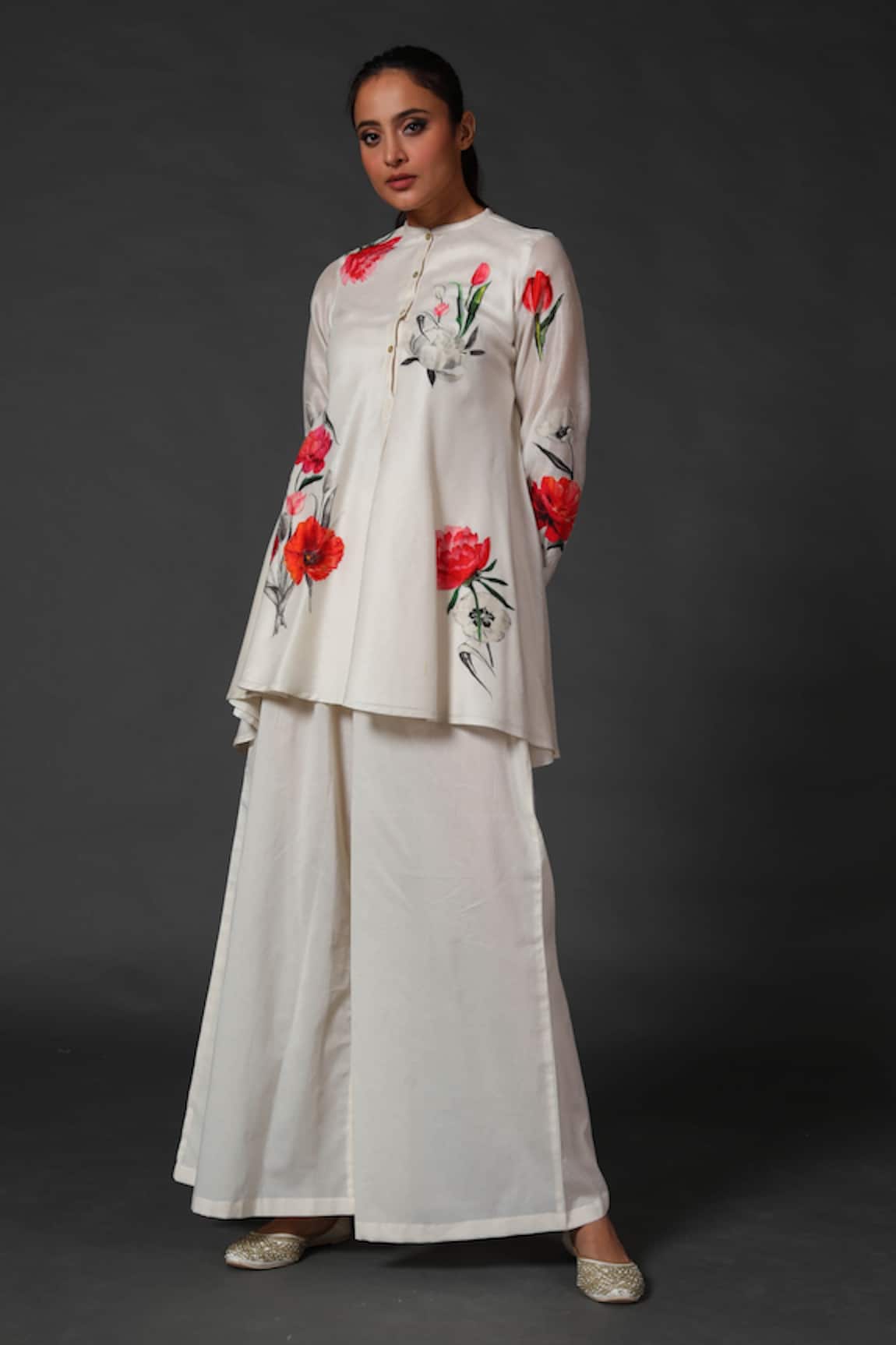 Balance By Rohit Bal Chanderi Printed Tunic & Palazzo Set