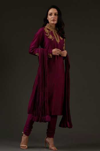 Balance by Rohit Bal Chanderi Embroidered Kurta Set 