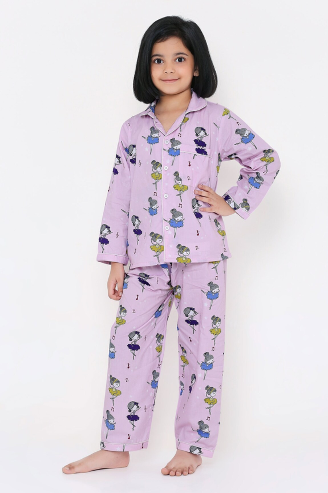 Knitting Doodles Cotton Printed Night Suit