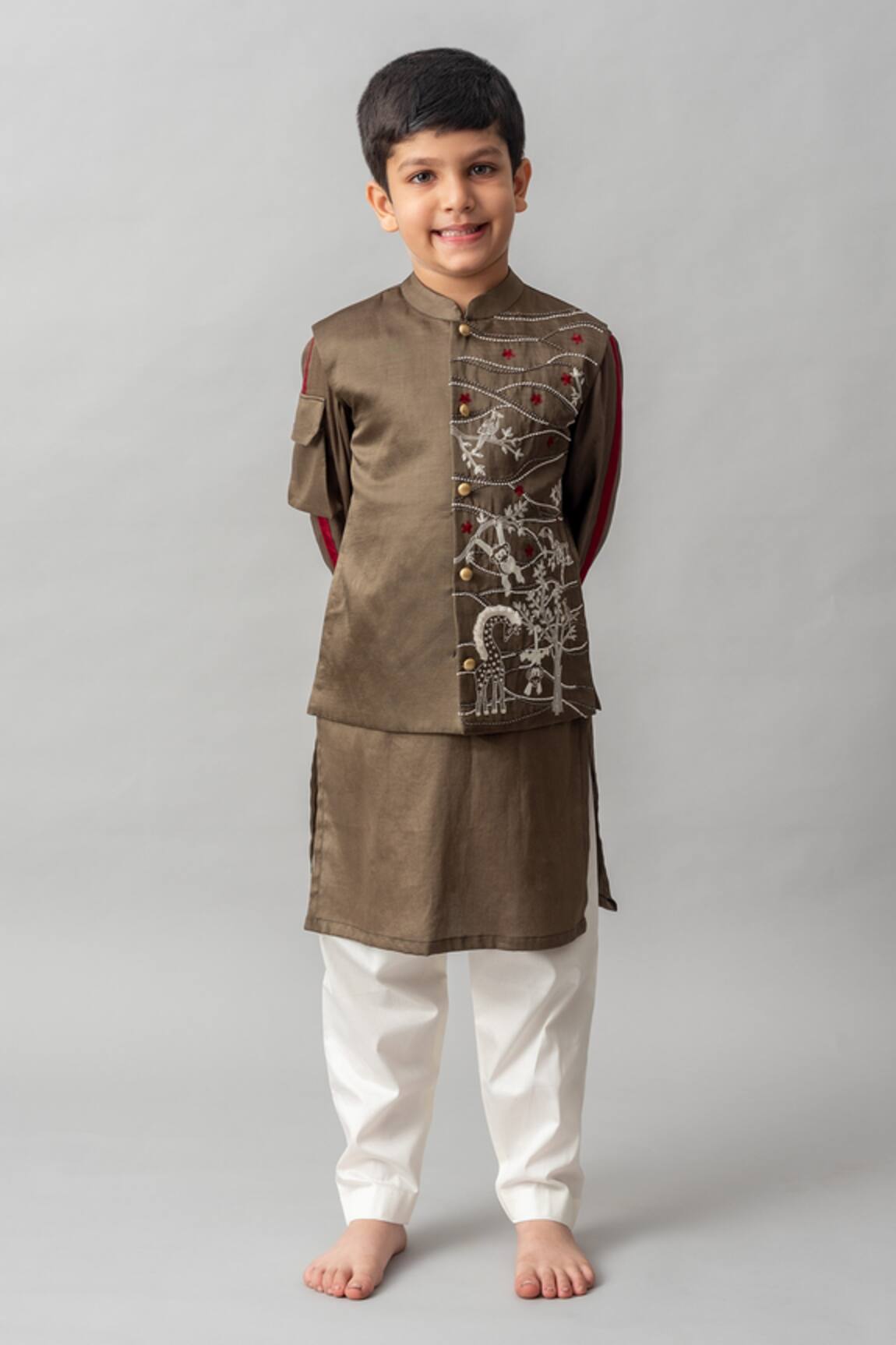 Ba Ba Baby clothing co Safari Bundi Kurta Set