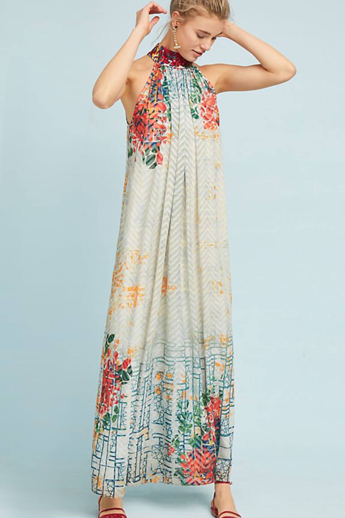 Bhanuni By Jyoti Printed Halter Neck Dress