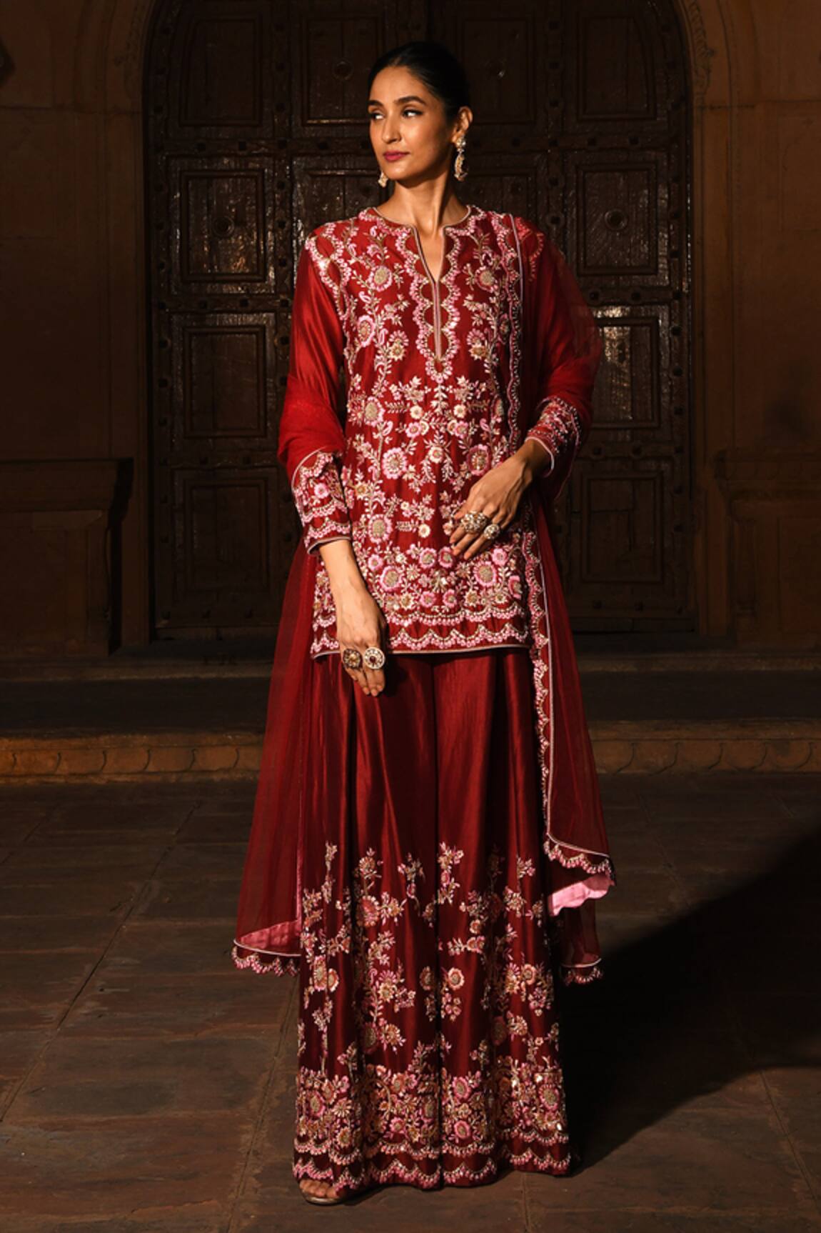 Reynu Taandon Chanderi Silk Kurta Set