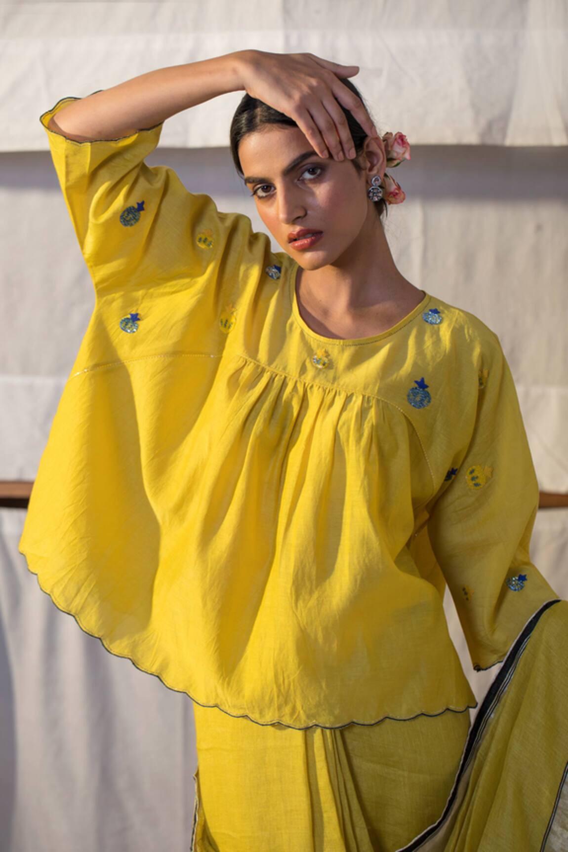 Anavila Embroidered Saree Blouse