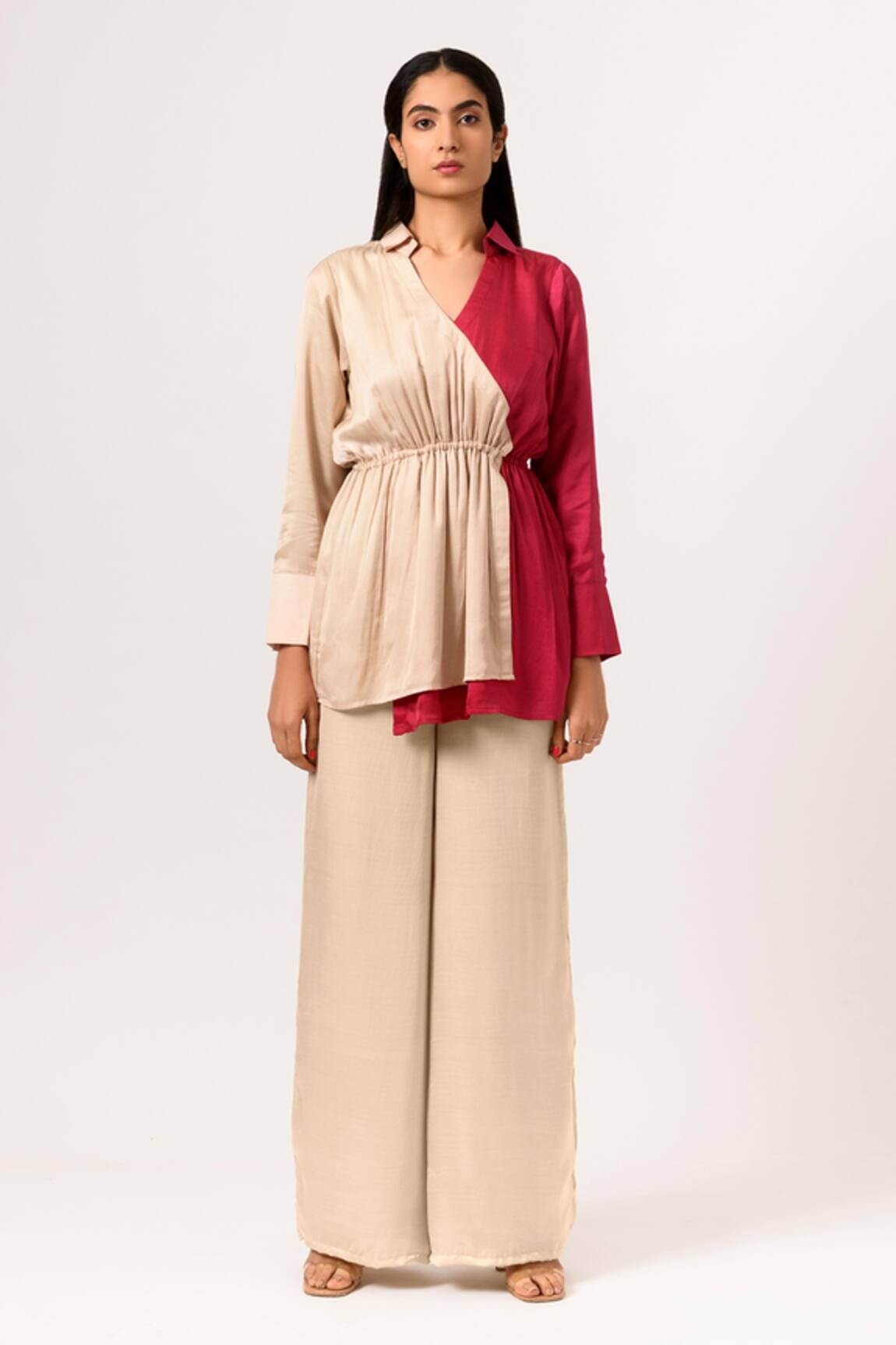 Neora By Nehal Chopra Full Sleeve Color Block Top
