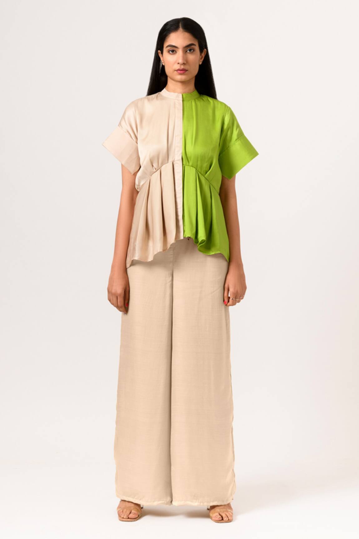 Neora By Nehal Chopra Color Block Peplum