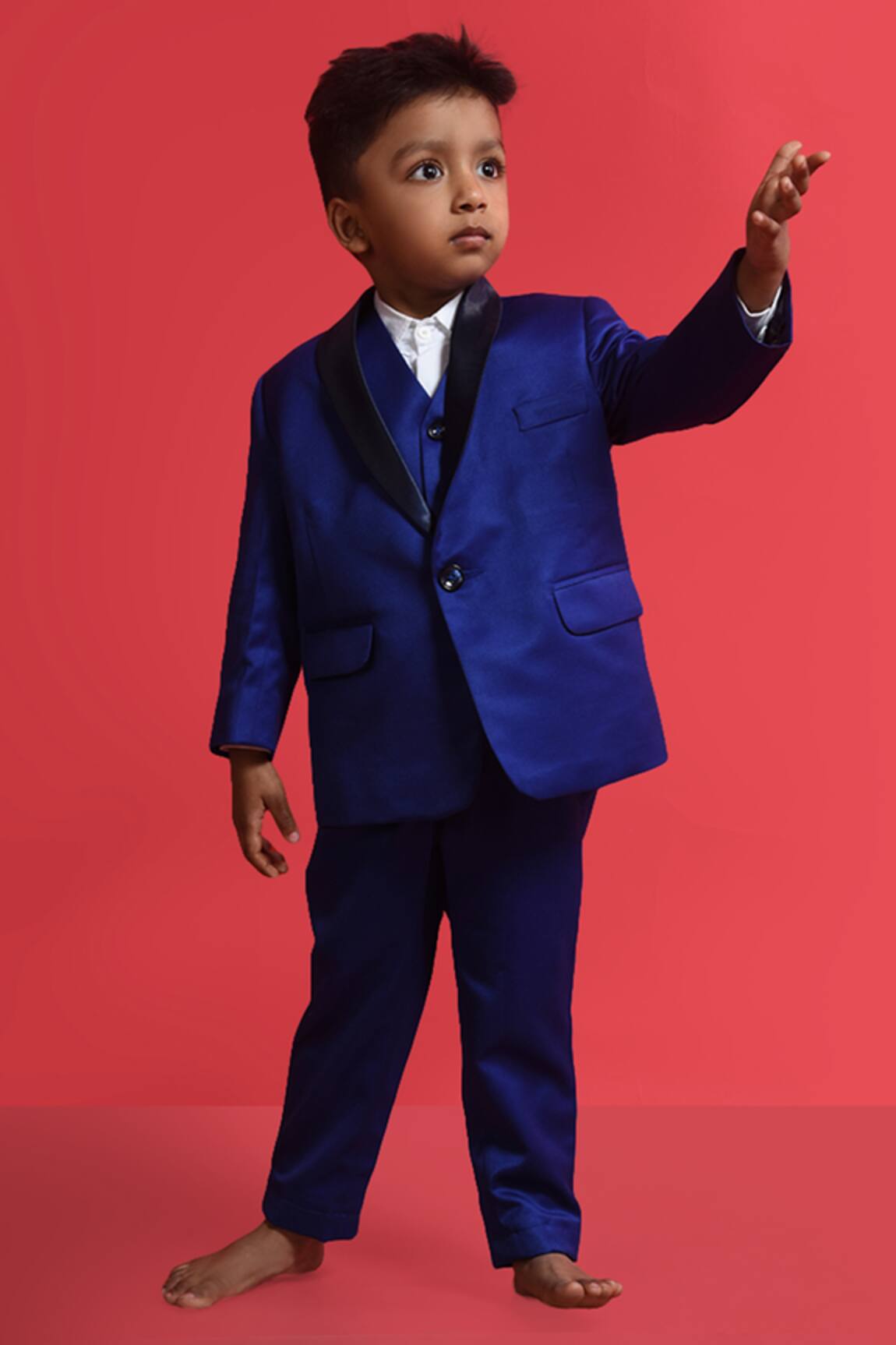 Lil Angels Satin Single Breasted Blazer 