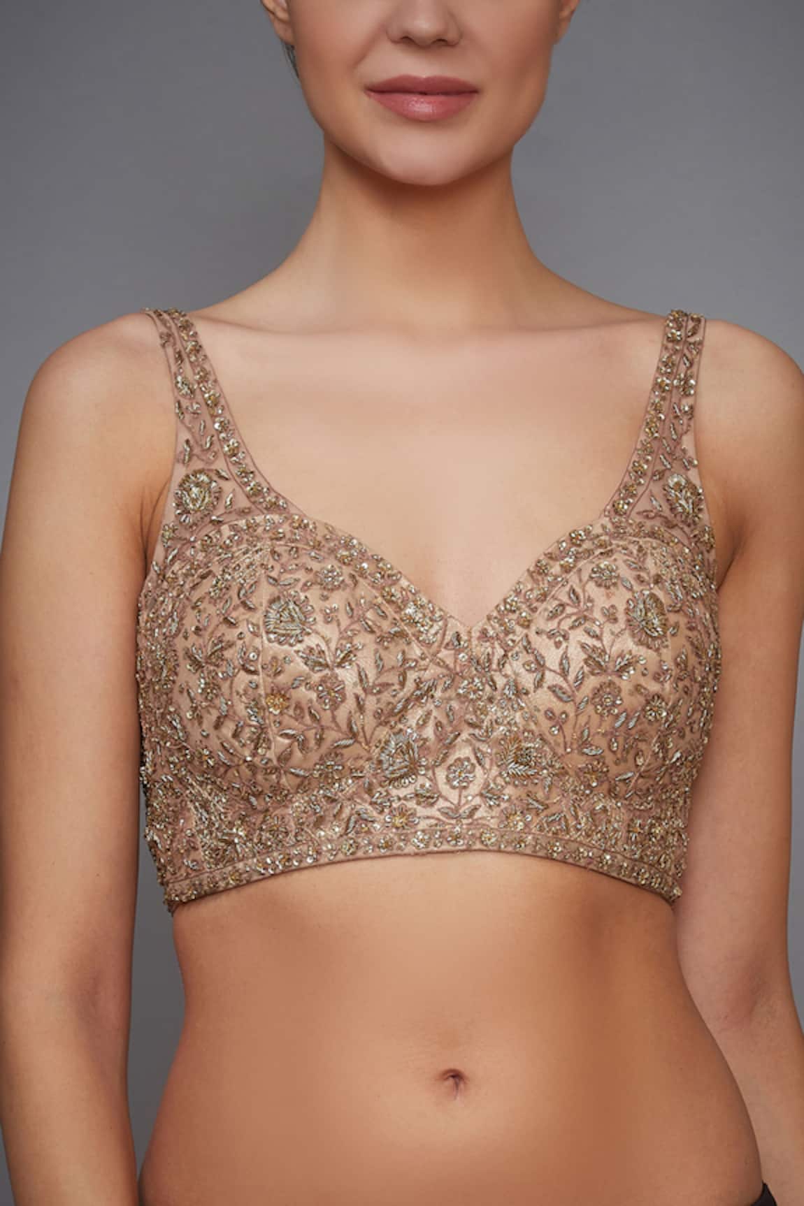 RI.Ritu Kumar Embroidered Saree Blouse