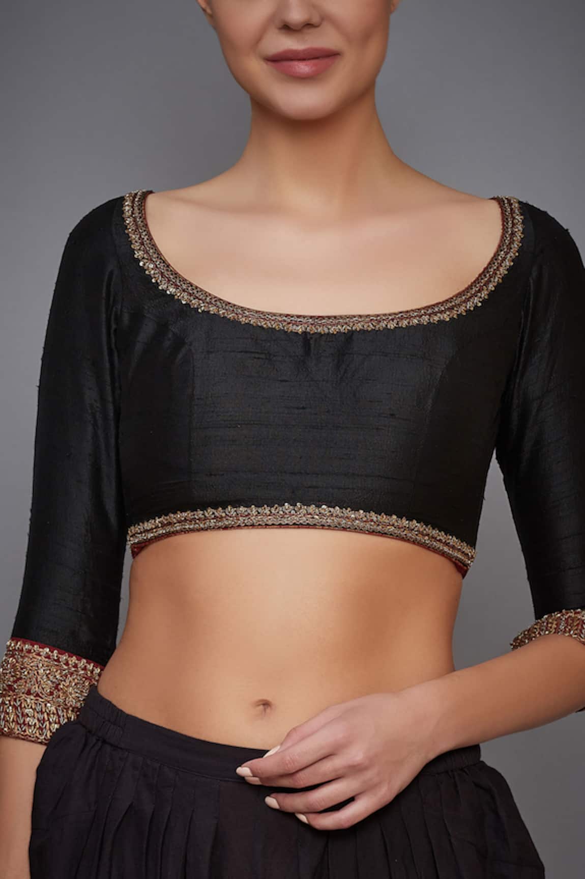 RI.Ritu Kumar Silk Embroidered Blouse