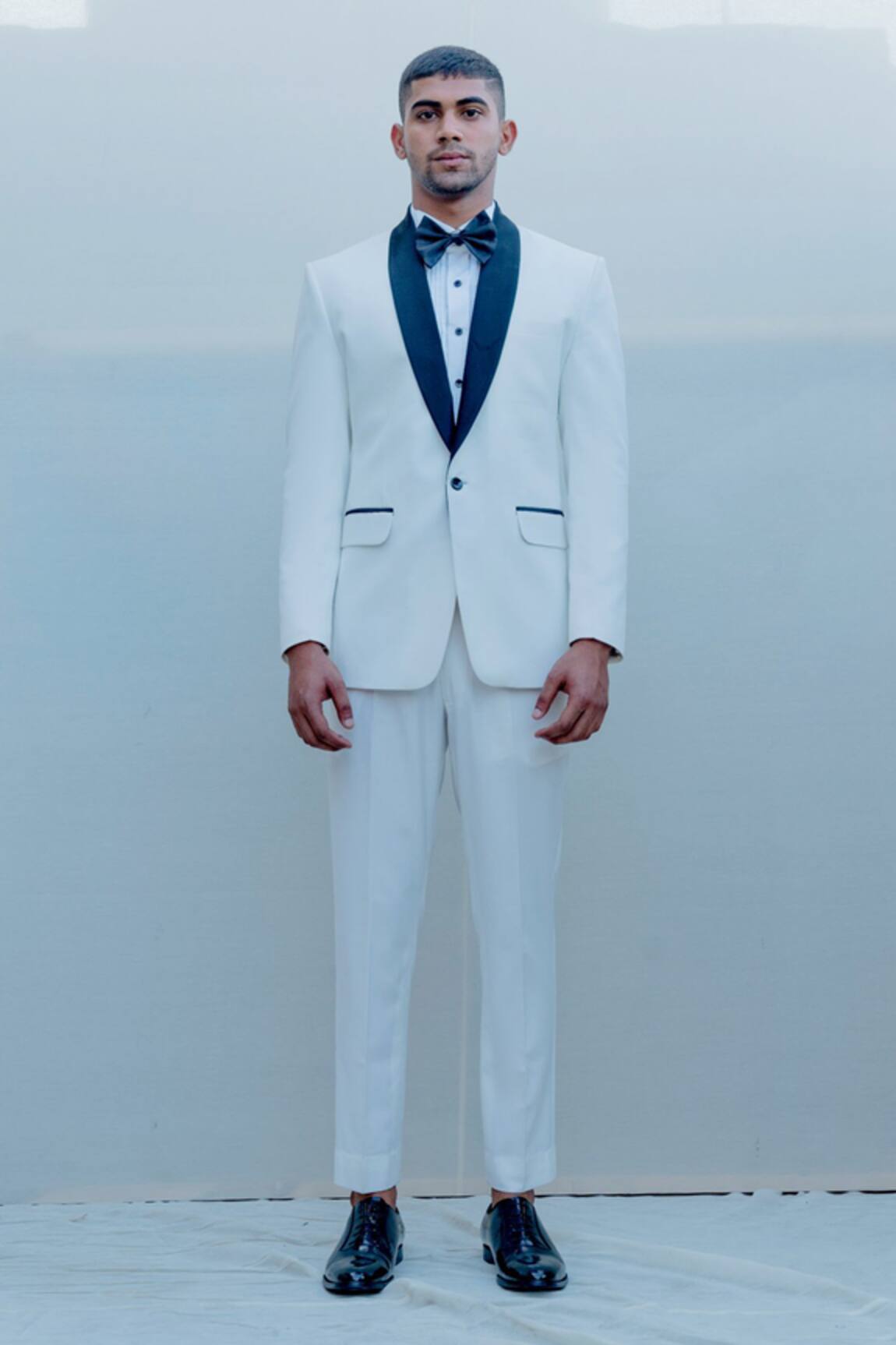 White and teal on sale tuxedo