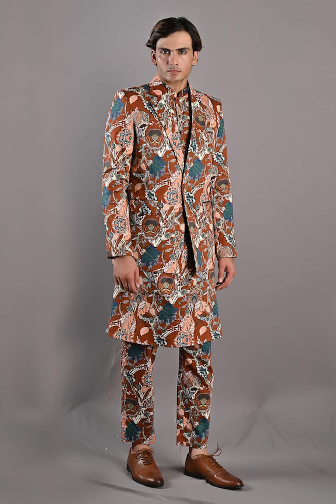 Bohame Watson Printed Jacket & Kurta Set