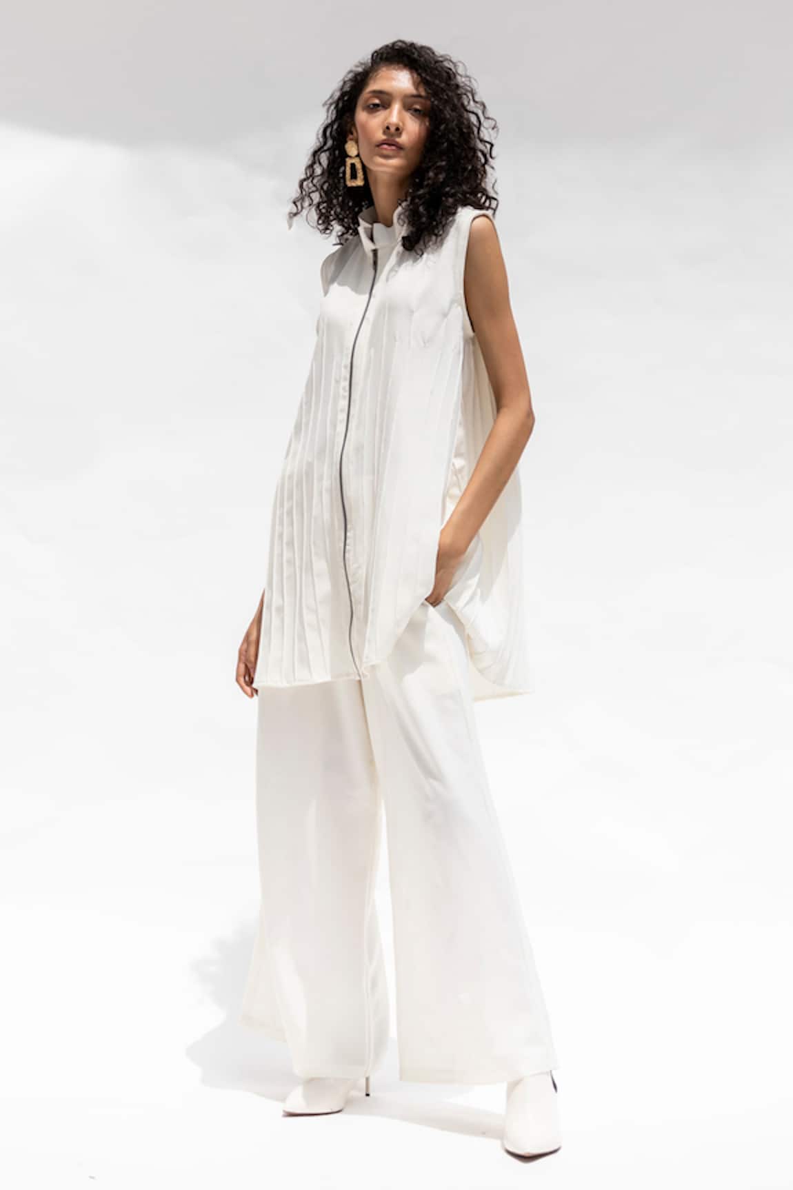 Corpora Studio Silk Crepe Tunic & Pant Set 