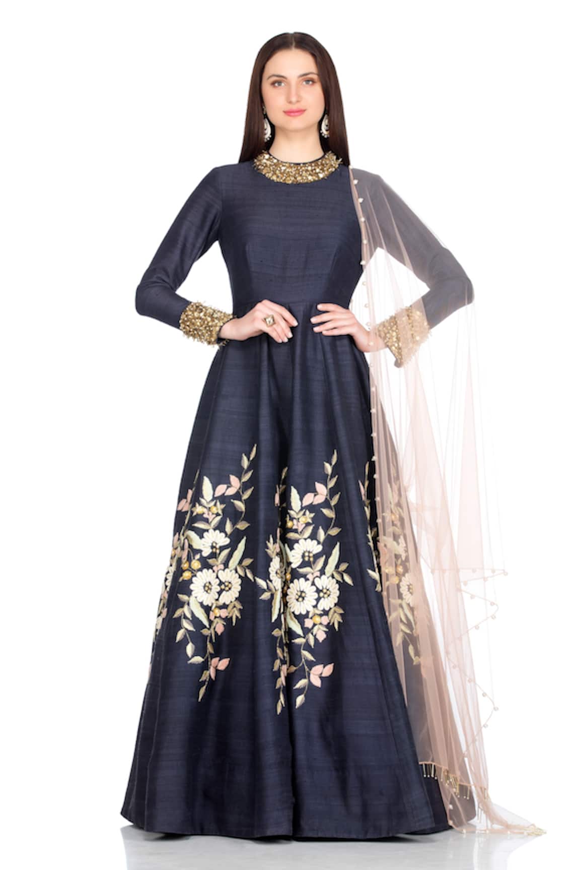 Salt And Spring Embroidered Anarkali With Dupatta